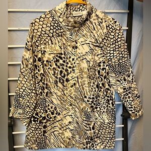 Caslon Women's Safari Print Utility Jacket